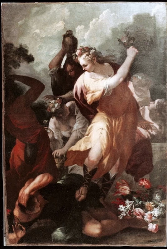 Afrodite avanza trionfante in un tripudio di fiori